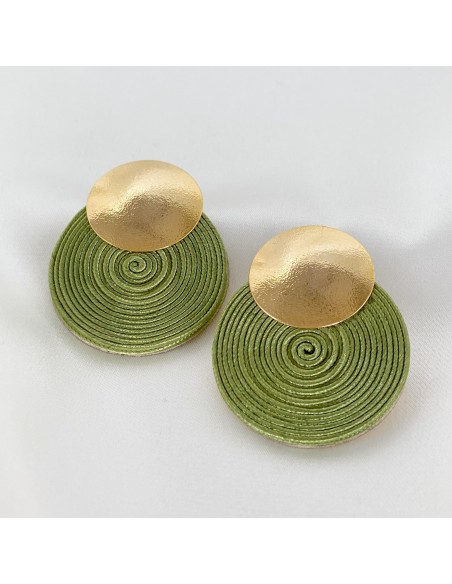 Aretes en cordón de seda