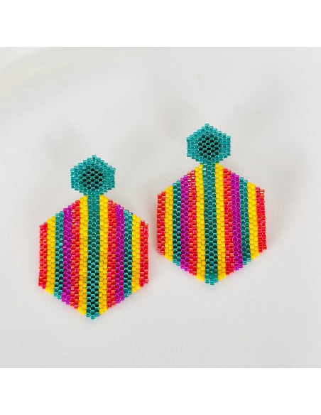 Aretes hexagono miyuki