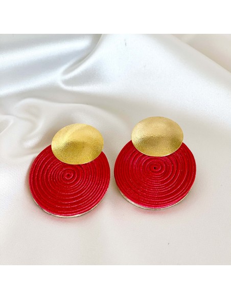 Aretes en cordón de seda