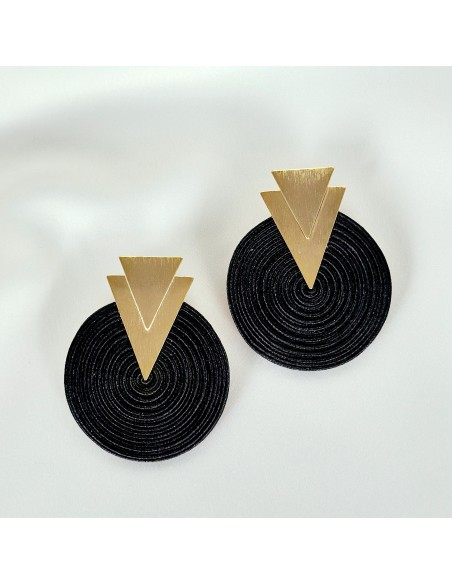 Aretes soutache triangulo