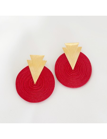 Aretes soutache triangulo