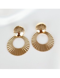 Aretes abanico liso