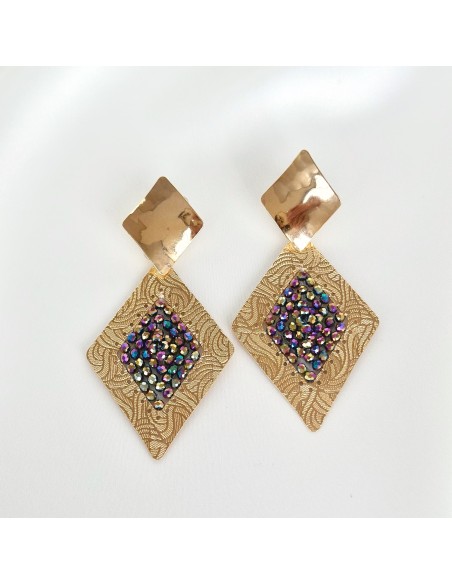 Aretes rombo laminado