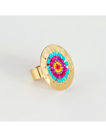 Anillo miyuki redondo grande