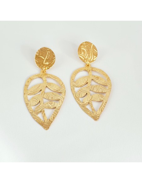 Aretes hoja laminada