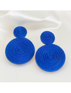 Aretes en cordon de seda dobles. 2