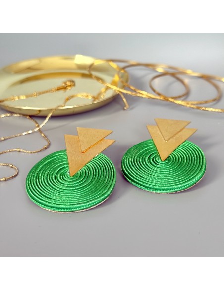 Aretes soutache triangulo