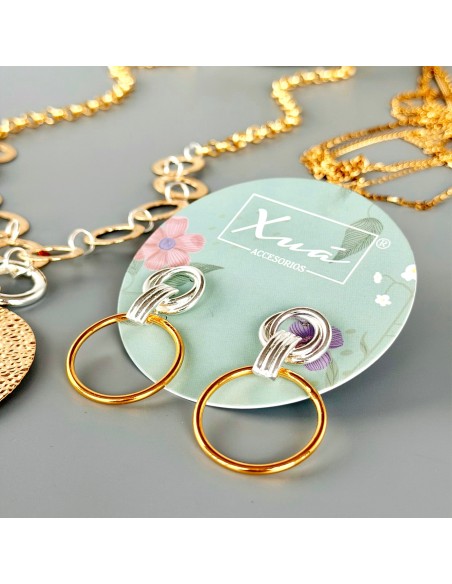 ARETES AROS ENTRELAZADOS