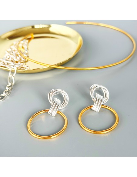 ARETES AROS ENTRELAZADOS