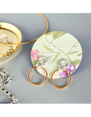 ARETES AROS ENTRELAZADOS