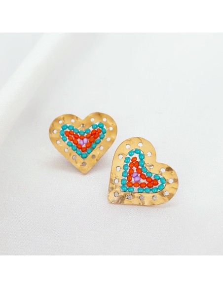 Topos corazon tejidos.
